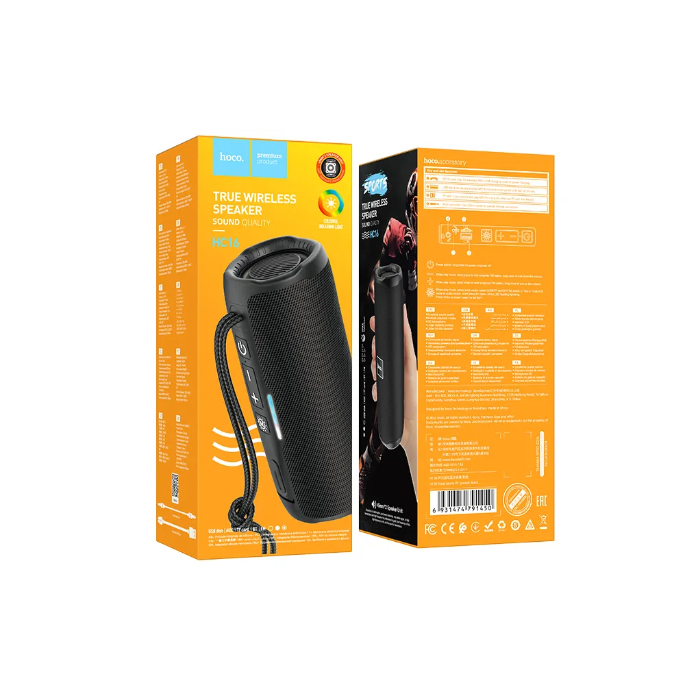HOCO głośnik bluetooth HC16 czarny